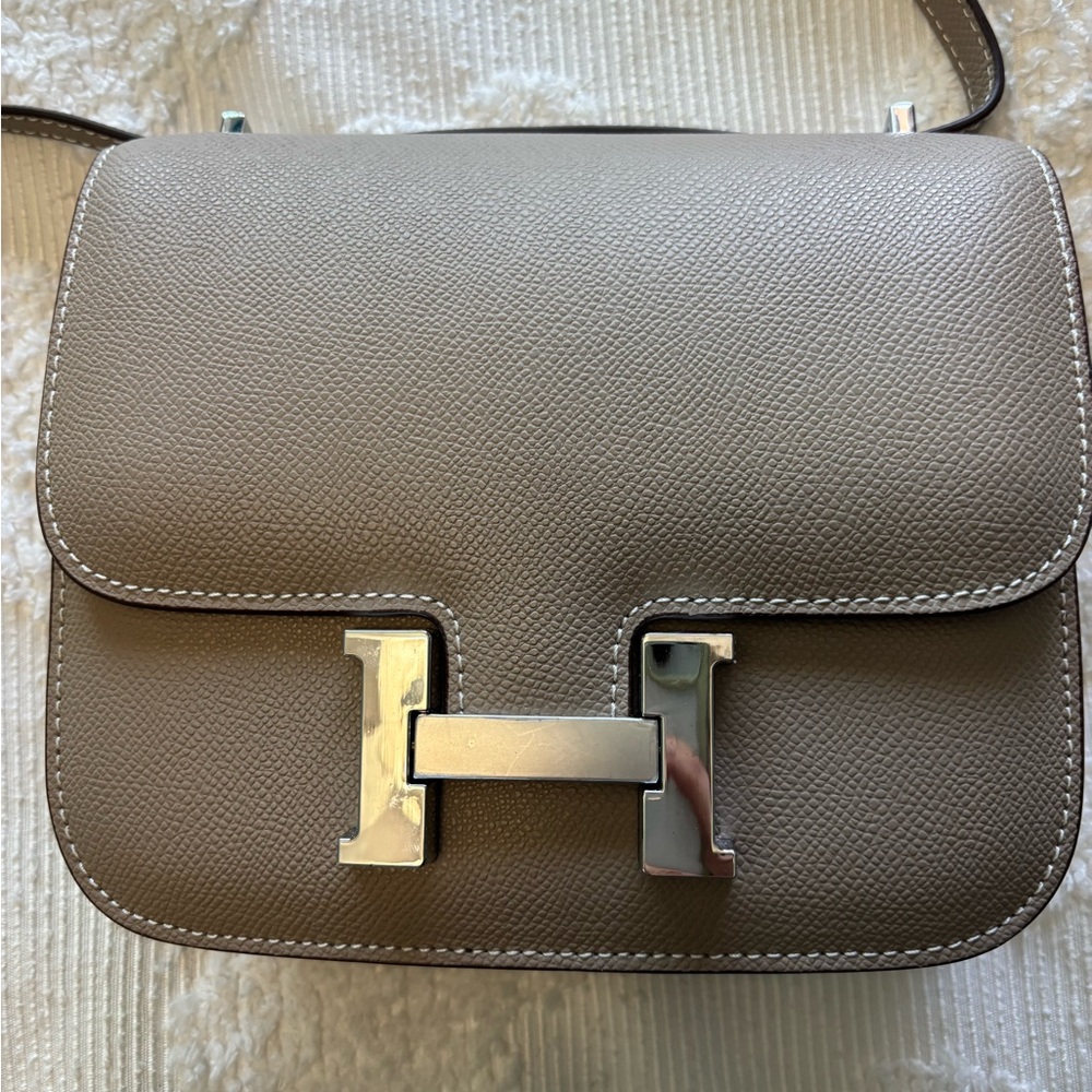 Hermès Paris Leather authentic Constance shoulder bag